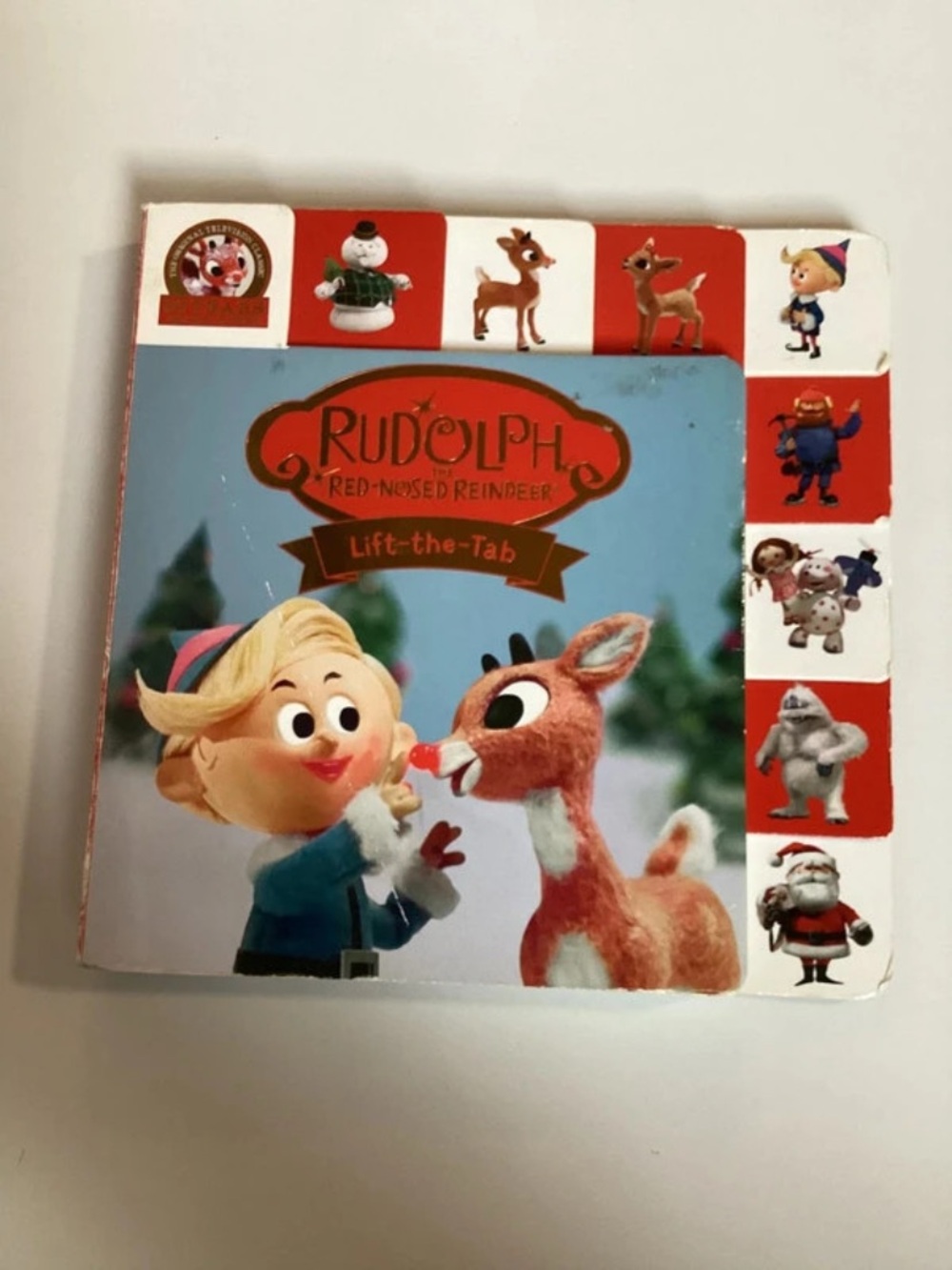 Rudolph the Red-Nosed Reindeer Lift-the-Tab Book - Red & Blue